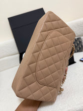 Load image into Gallery viewer, Chanel series 28 19B Collection 2019 Dark Beige Caviar Champagne GHW Timeless Classic Medium ML Double Flap Bag
