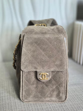 Load image into Gallery viewer, CHANEL 25 Size Small 25K collection Dark Grey Suede aged GHW Hobo Bag

