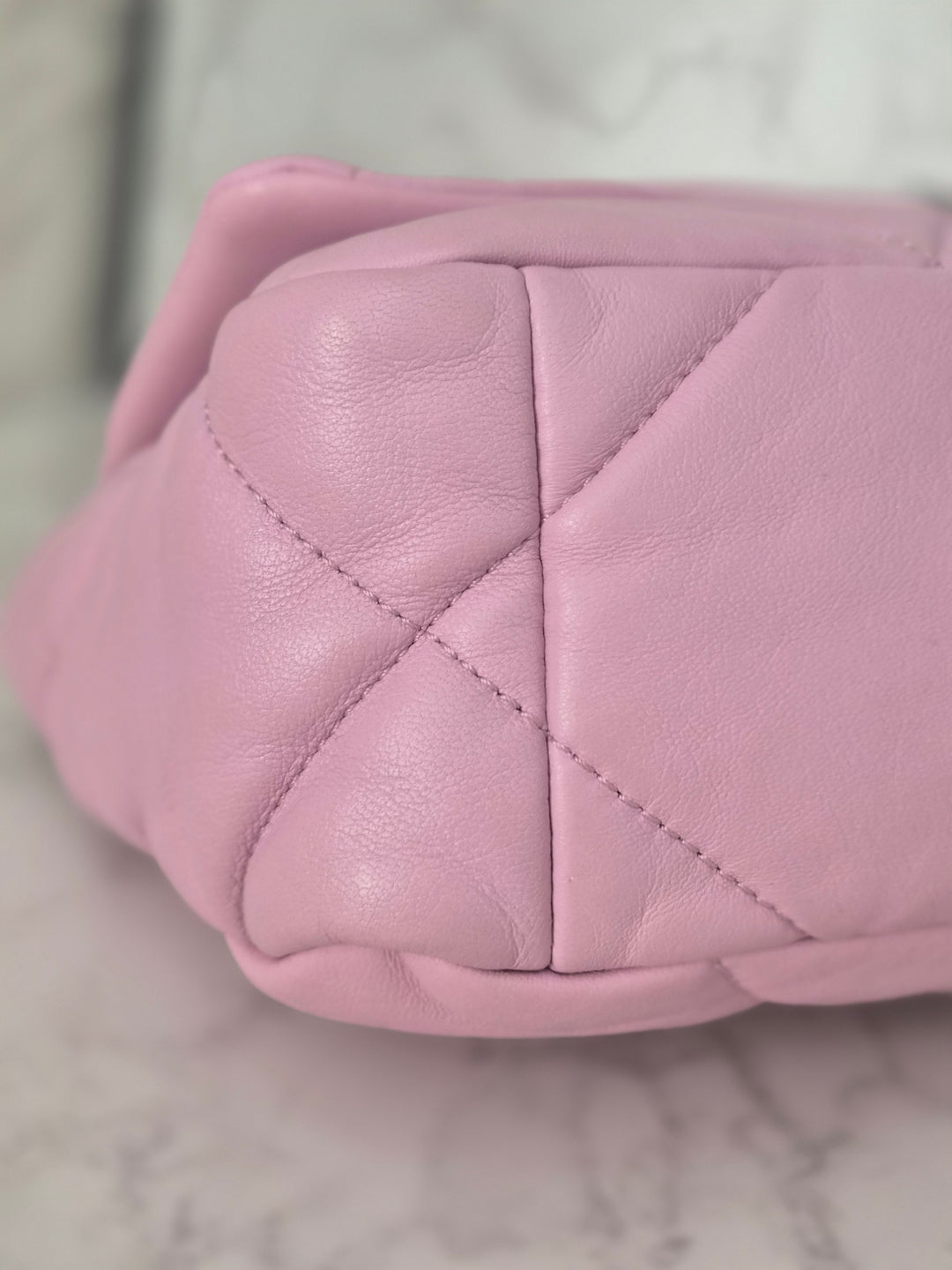 CHANEL 19 size Small in Pink Lambskin SHW 22B 2022 Flap Bag with Top Handle