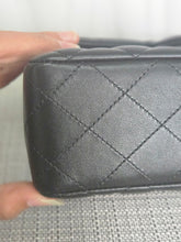 Load image into Gallery viewer, CHANEL Black Lambskin LGHW Mini Rectangular Flap Bag microchipped
