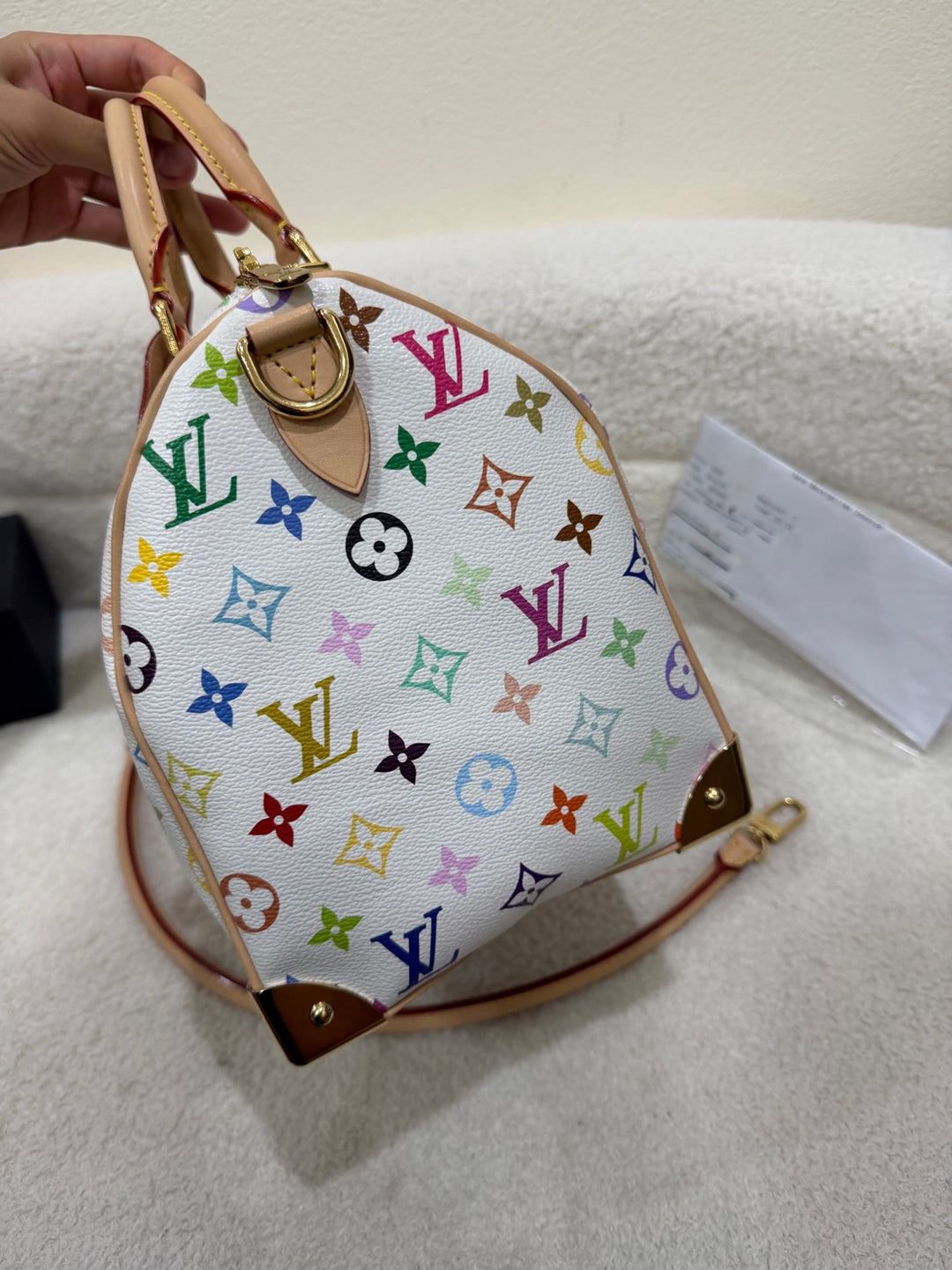 LOUIS VUITTON LV x TM Murakami Multicolor White Speedy 30 New Style