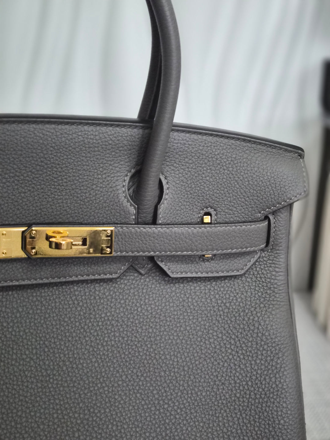 Hermes Birkin 30 Gris Meyer Togo Leather GHW Stamp U (2022)