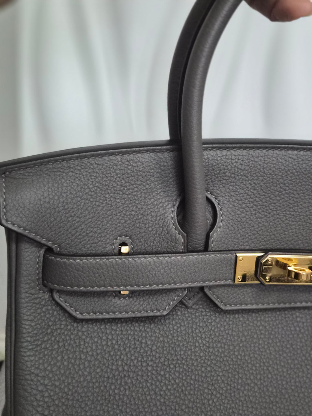 Hermes Birkin 30 Gris Meyer Togo Leather GHW Stamp U (2022)