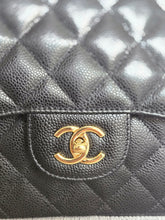 Load image into Gallery viewer, Chanel series 24 Black Caviar GHW Jumbo Timeless Double Flap Bag
