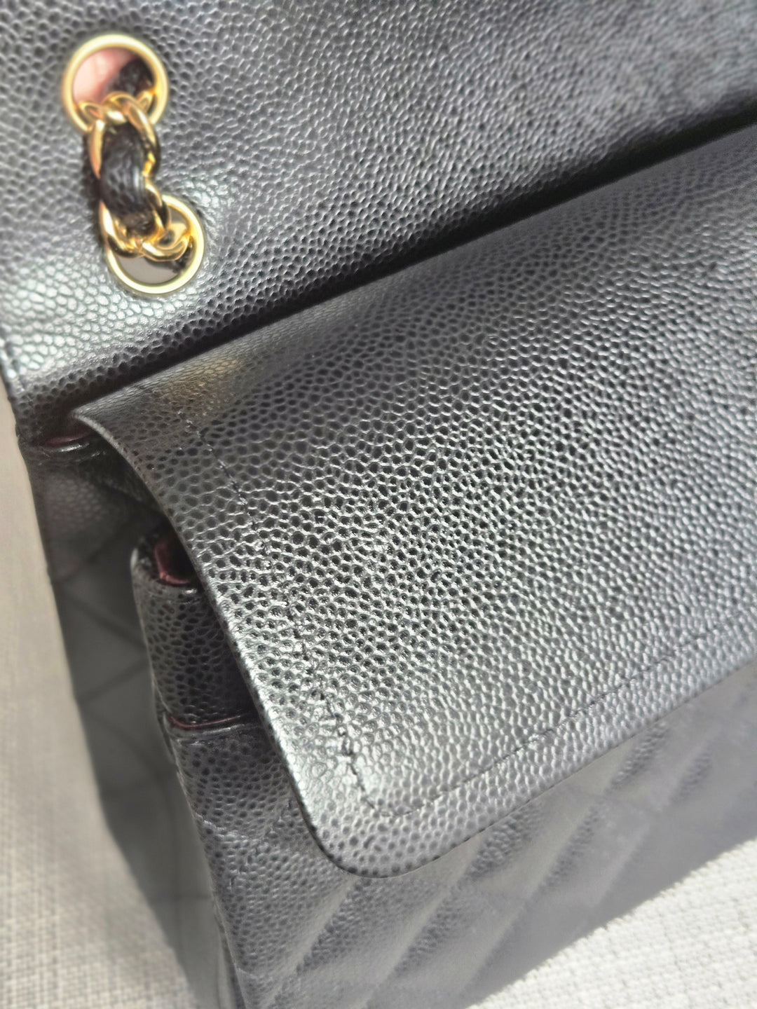 Chanel series 24 Black Caviar GHW Jumbo Timeless Double Flap Bag