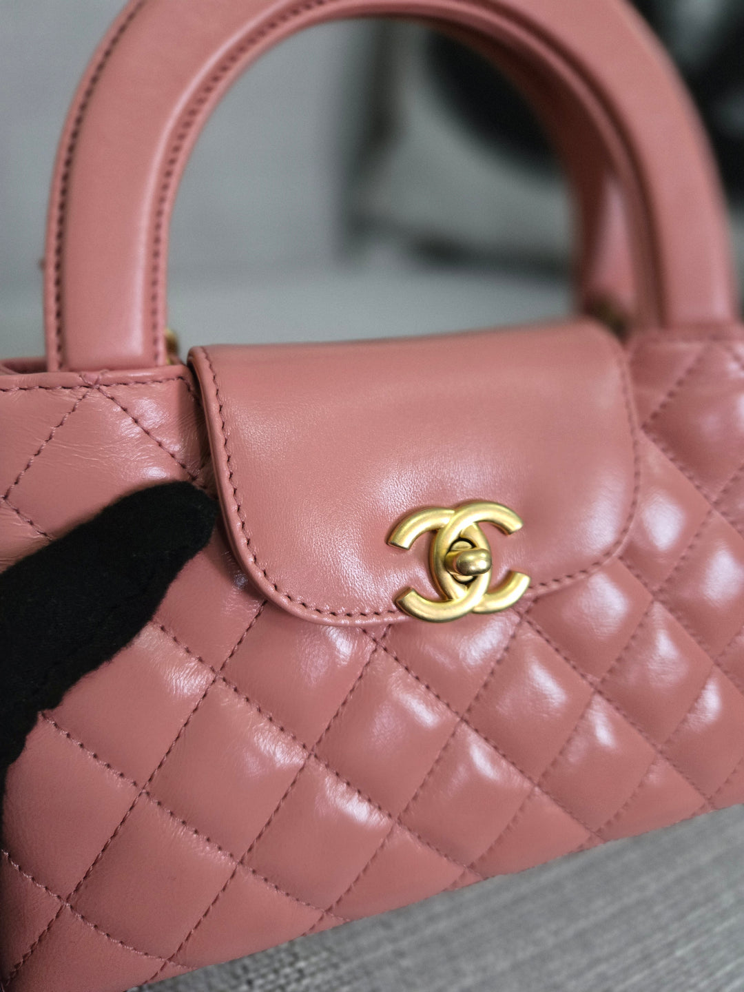 Chanel 23K Pink Lambskin GHW Nano Kelly Shopping Bag size Small (19 cms AS4416)