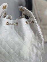 Load image into Gallery viewer, Chanel 25 White Caviar Aged GHW Hobo Bag size Medium with Detachable Pouch
