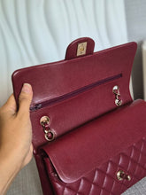 Load image into Gallery viewer, CHANEL 19B collection Series 28 Burgundy Caviar LGHW Medium Timeless Classic Double Flap Bag 11.12
