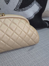 Load image into Gallery viewer, Chanel Series 16 2012 Pearly Gold Lambskin with GHW Classic Clutch
