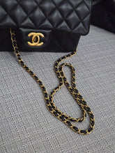 Load image into Gallery viewer, Chanel Black Lambskin GHW Top Handle Mini Rectangular Flap Bag
