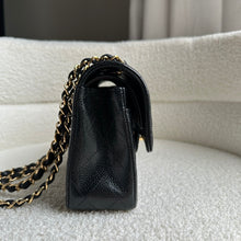 Load image into Gallery viewer, CHANEL Black Caviar GHW Small Timeless Classic Double Flap Bag Microchipped
