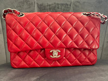 Load image into Gallery viewer, CHANEL 12A series 16 2012 Red Caviar SHW Medium Timeless ML Classic Double Flap Bag
