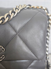 Load image into Gallery viewer, Chanel 19 size Small From 2022 in Dark grey Lambskin Mixed GHW with Silver colourway Flap Bag with Top Handle
