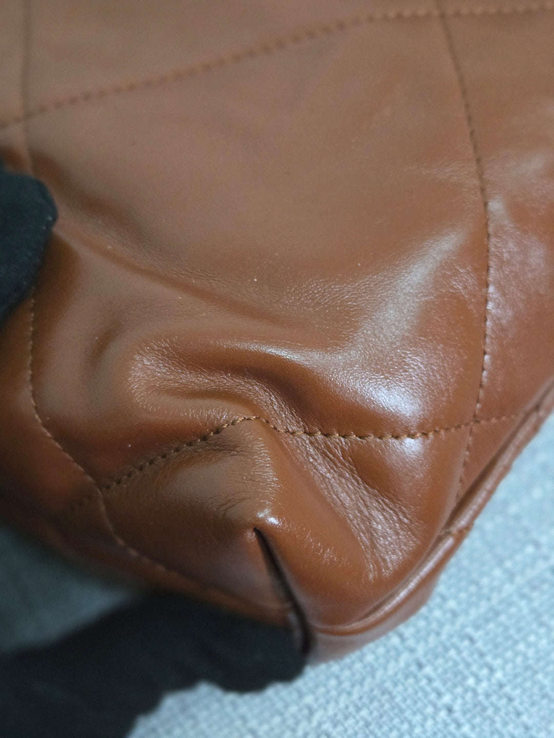 Chanel 23A 2023 Fall/Winter Collection Brown Lambskin Mini 22 Bag
