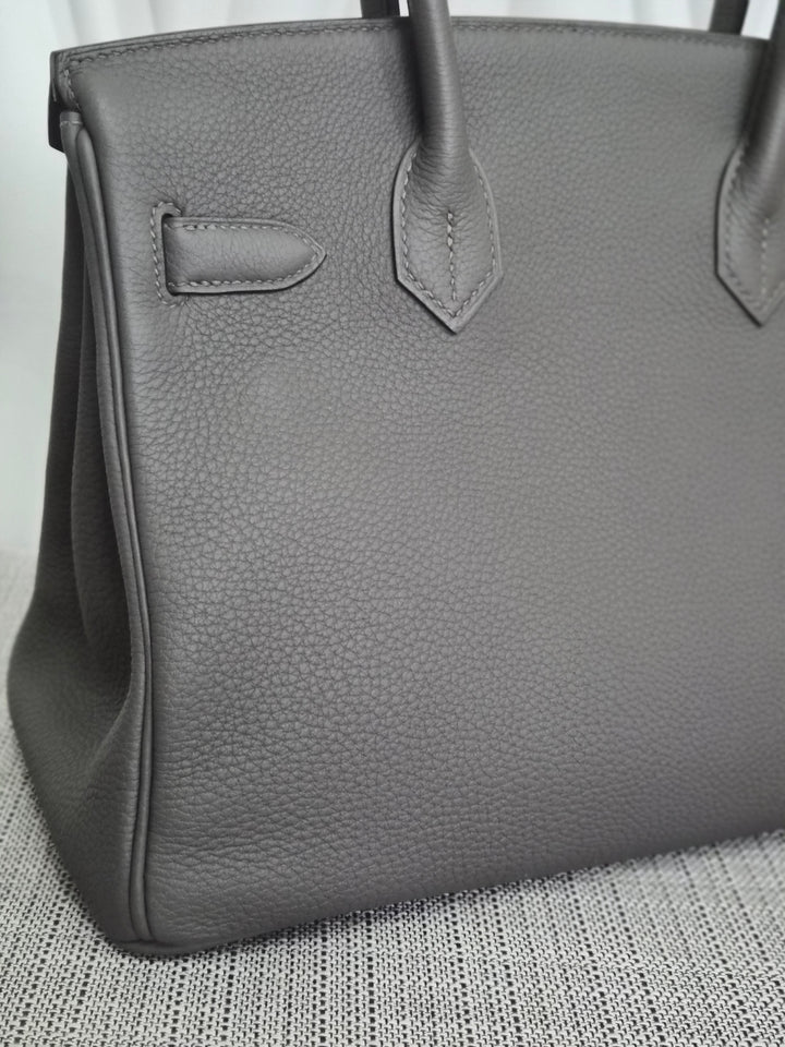 Hermes Birkin 30 Gris Meyer Togo Leather GHW Stamp U (2022)