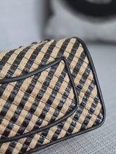 Load image into Gallery viewer, Chanel series 31 21P 2021 Pre spring/summer collection Raffia Black/Beige Mini Rectangular Flap Bag
