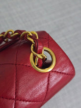 Load image into Gallery viewer, Chanel series 1 Red Lambskin 24K GHW Vintage Classic Mini Flap Bag
