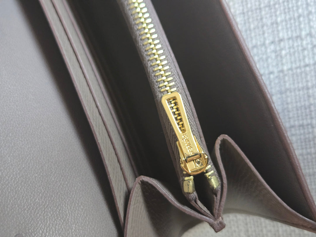 Hermes Constance to Go Long Wallet in Gris Etain Epsom Leather GHW Stamp Z 2021