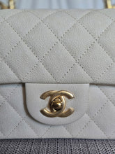 Load image into Gallery viewer, CHANEL 21S Series 31 White Caviar Aged GHW Top Handle Mini Rectangular Flap Bag
