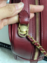 Load image into Gallery viewer, Chanel series 26 Burgundy Calf skin Aged GHW Camera Case bag with top handle
