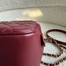 Load image into Gallery viewer, Chanel series 26 Burgundy Calf skin Aged GHW Camera Case bag with top handle
