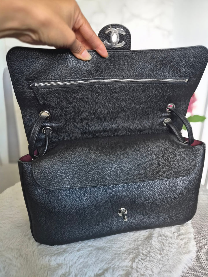 WA/Email only to purchase only- CHANEL Matthieu Blazy Maxi 32 cms Flap Bag in Black Caviar SHW 2026