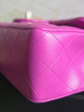 Load image into Gallery viewer, Chanel 21C 2021 Cruise Collection Purple Lambskin Champagne GHW Mini rectangular flap bag
