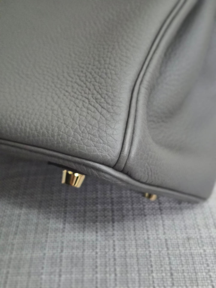 Hermes Birkin 30 Gris Meyer Togo Leather GHW Stamp U (2022)