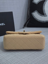 Load image into Gallery viewer, Chanel 22C 2022/2023 Cruise Collection Beige Lambskin Classic Mini Rectangular Flap Bag with Champagne GHW
