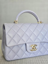 Load image into Gallery viewer, Chanel Light Purple/Lavender Lambskin Aged GHW Mini Rectangular Flap Bag with Top Handle
