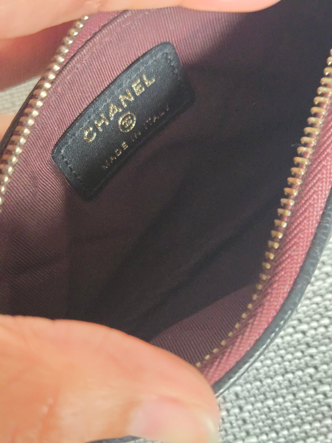 Chanel series 24 Black Caviar LGHW Mini O Case/Pouch