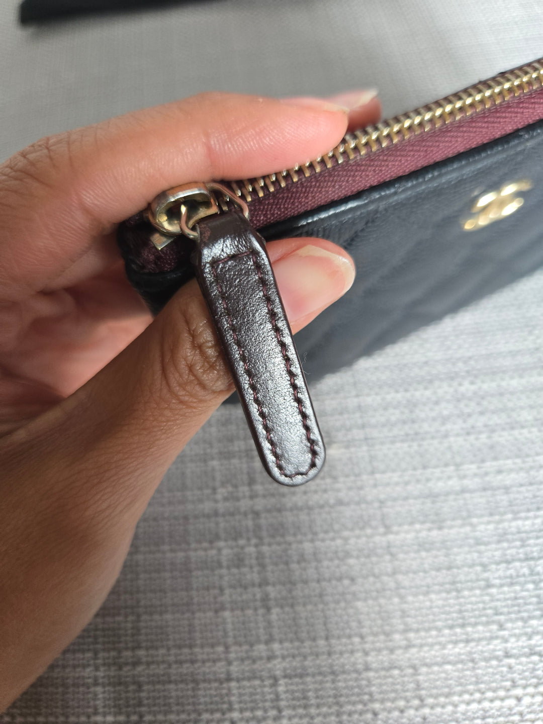 Chanel series 24 Black Caviar LGHW Mini O Case/Pouch