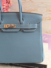 Load image into Gallery viewer, Hermes Birkin 35 Bleu Jean Togo Leather PHW Stamp J in Sq
