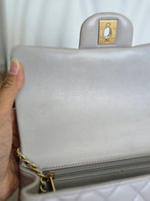 Load image into Gallery viewer, CHANEL 21A light Grey Lambskin Aged GHW Mini Rectangular Flap Bag with Top Handle
