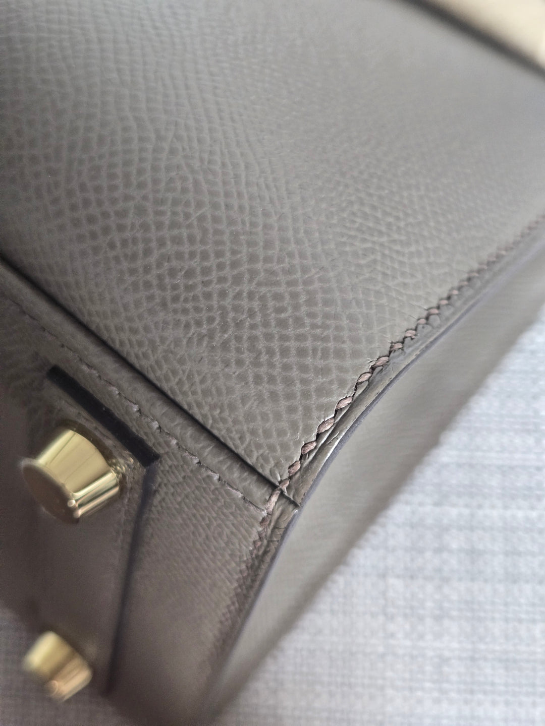 Hermes Birkin 25 Gris Etain Epsom Sellier Leather GHW stamp B 2023