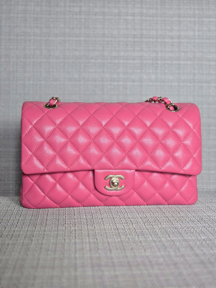 Chanel series 27 19C Collection Barbie Pink Caviar LGHW Medium ML Timeless Classic Double Flap Bag