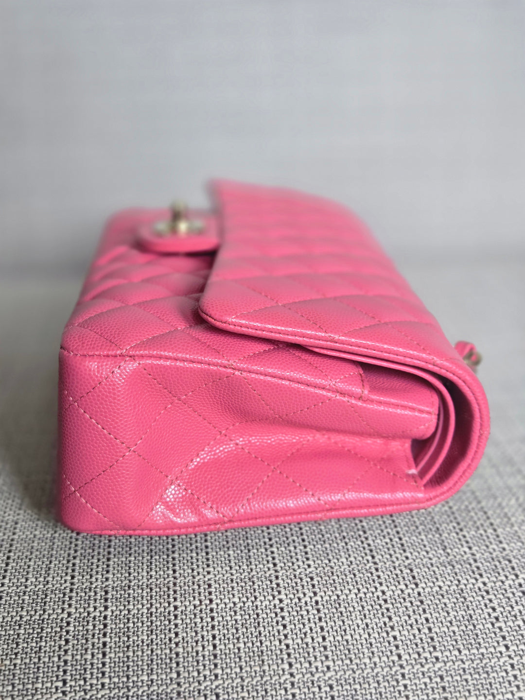 Chanel series 27 19C Collection Barbie Pink Caviar LGHW Medium ML Timeless Classic Double Flap Bag