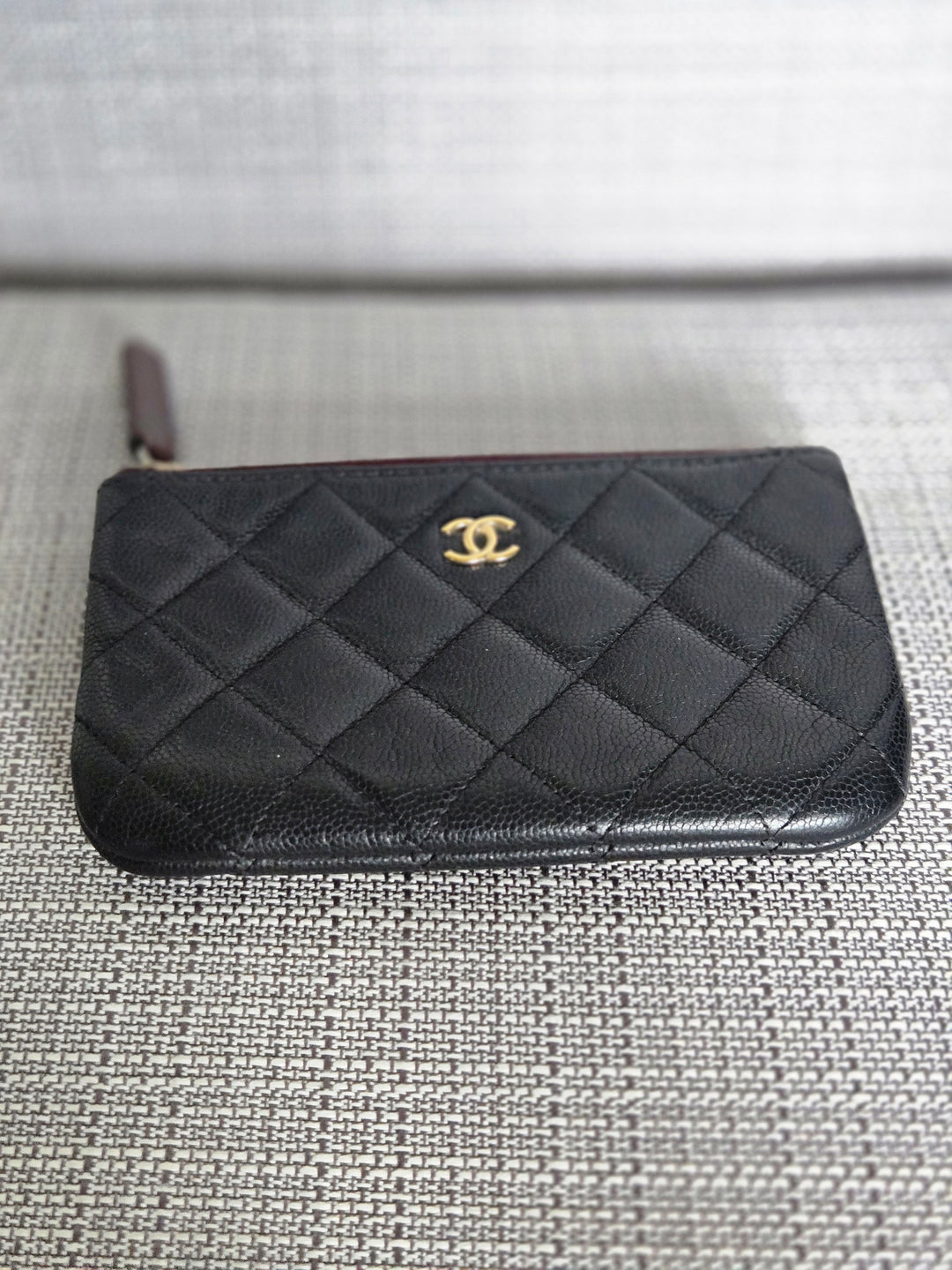 Chanel series 24 Black Caviar LGHW Mini O Case/Pouch