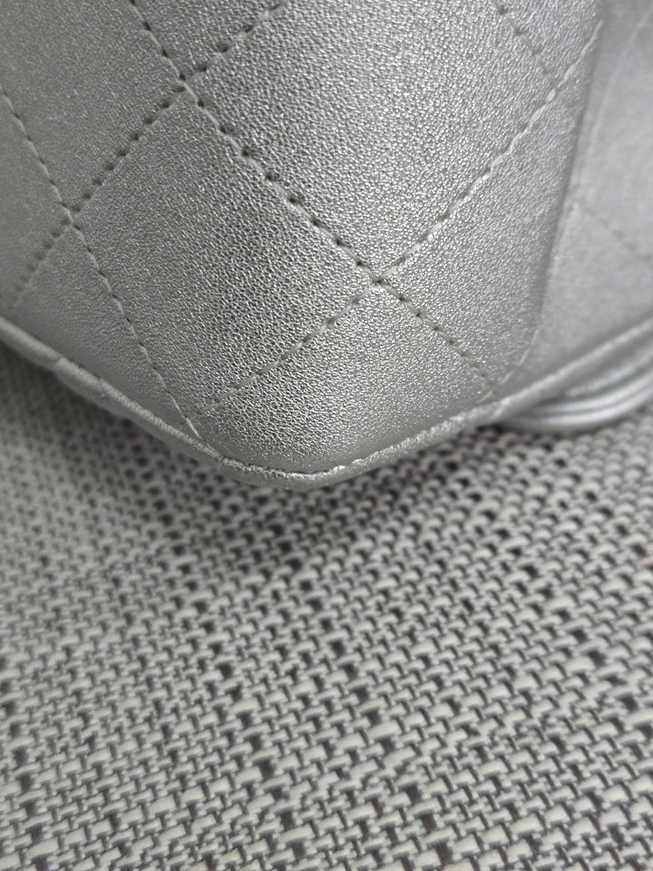 Chanel Series 31 21P 2021 Pre Spring/Summer Collection Iridescent Silver lambskin SHW Square Mini Flap Bag