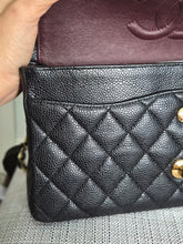 Load image into Gallery viewer, CHANEL series 19 2014 Black caviar GHW 11.12 Medium ML Timeless Classic Double Flap Bag
