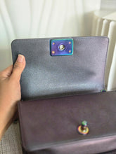 Load image into Gallery viewer, CHANEL series 21 16C Collection Iridescent Purple Calf skin Mermaid rainbow hardware SMALL Le Boy Flap Bag
