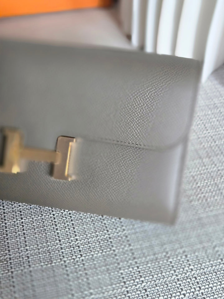 Hermes Constance to Go Long Wallet in Gris Etain Epsom Leather GHW Stamp Z 2021