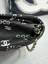 Load image into Gallery viewer, Chanel series 7 2002/2003 Black Canvas Quilted “COCO” Medium Classic Flap Light Gold Hardware
