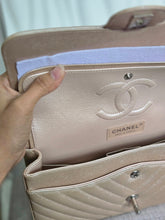 Load image into Gallery viewer, CHANEL 17B 2017 Rose Gold Caviar Chevron Medium Classic Double Flap Bag SHW
