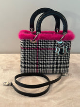 Load image into Gallery viewer, DIOR Lady Dior Medium Tweed Houndstooth with Hot Pink Mink
