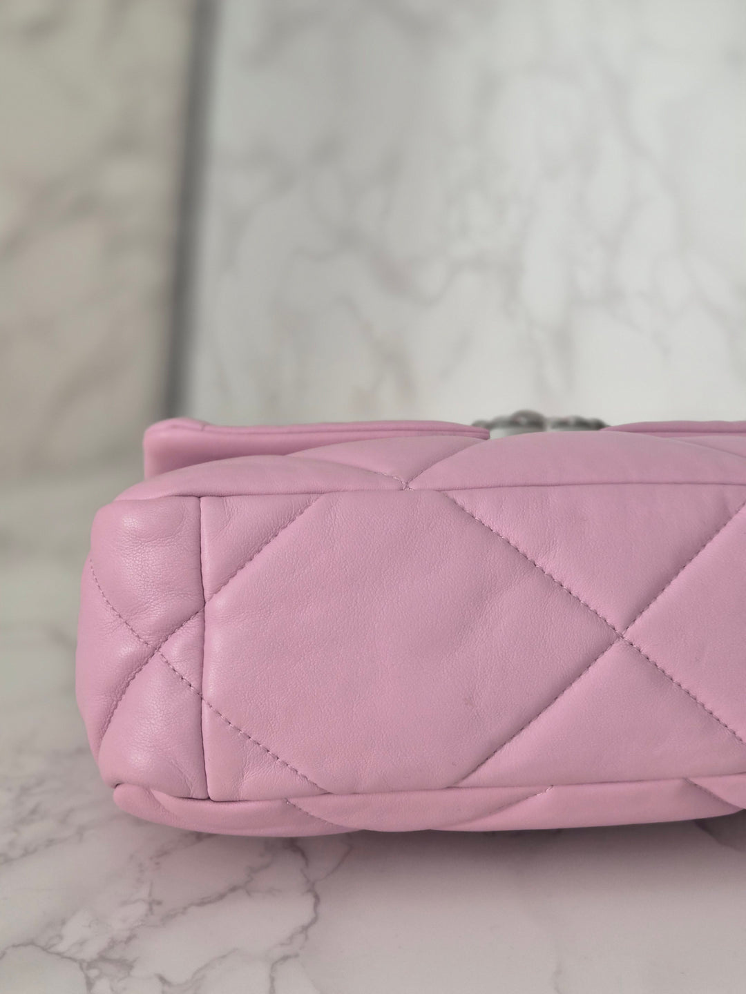 CHANEL 19 size Small in Pink Lambskin SHW 22B 2022 Flap Bag with Top Handle