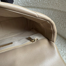 Load image into Gallery viewer, CHANEL 19 size Small in 21S collection 2021 Dark Beige Cappuccino Latte Lambskin Mixed HW Flap Bag
