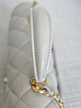 Load image into Gallery viewer, CHANEL 21A light Grey Lambskin Aged GHW Mini Rectangular Flap Bag with Top Handle
