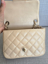Load image into Gallery viewer, Chanel series 20 15C Collection Pearly Beige Caviar Brushed GHW Square Mini Flap Bag
