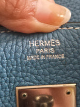 Load image into Gallery viewer, Hermes Birkin 35 Bleu Jean Togo Leather PHW Stamp J in Sq
